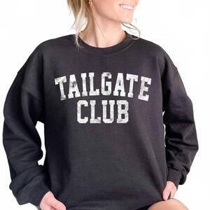 NEW OAT COLLECTIVE tailgate club long sleeve sweatshirt in black